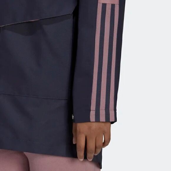 Adidas Tiro Parka Jacket Coat All Weather Women's Size Small S Shadow Navy Grey - Picture 12 of 15